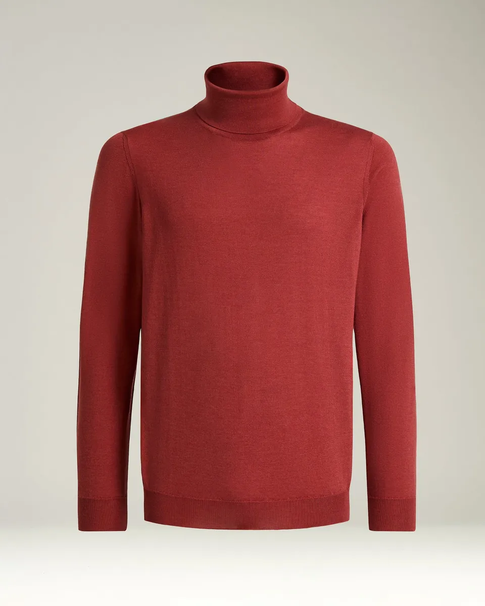 Kiton Knitwear Rollkragenpullover Terracotta Cashmere