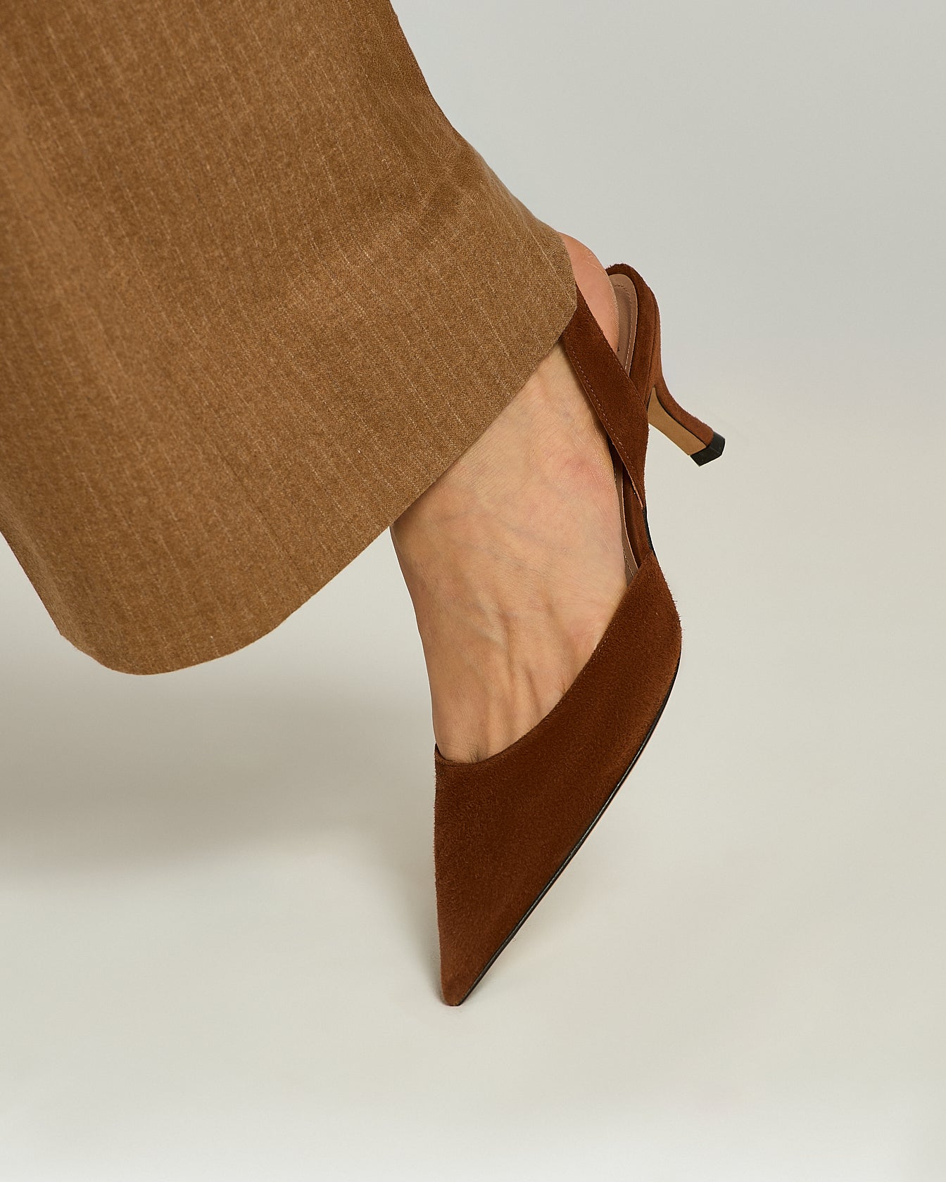 Kiton Shoes Brown Goatskin Pumps Gr.38 Cognac Wildleder