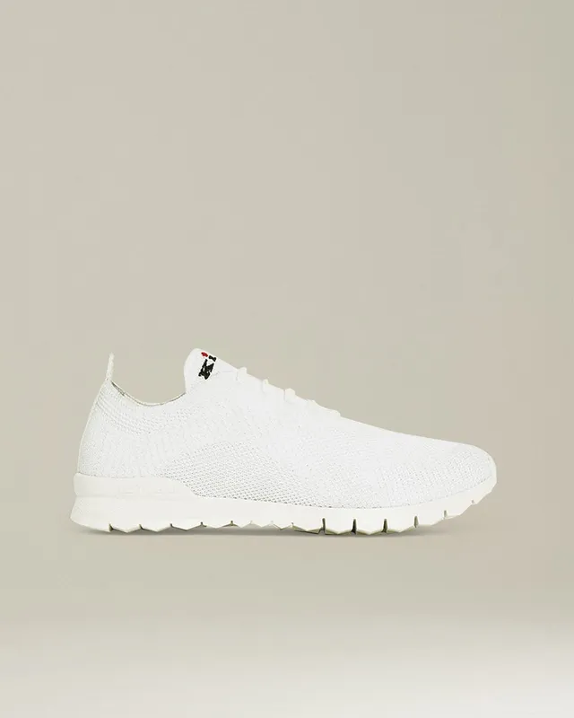 Kiton Shoes Fit Sneaker Baumwoll-Strick Weiße Sohle