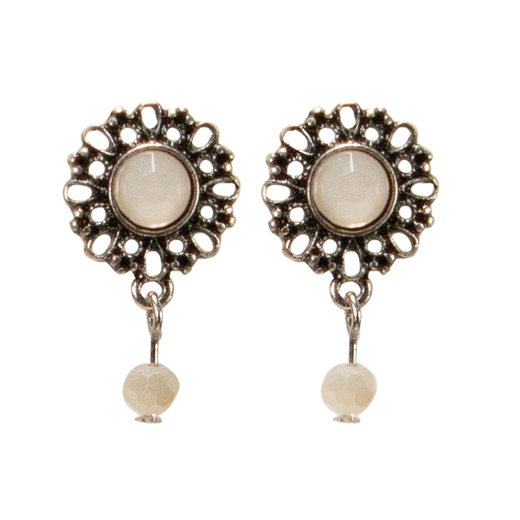 Alpenflüstern DAHEIM Helena DOR052 Ohrstecker apricot Perle