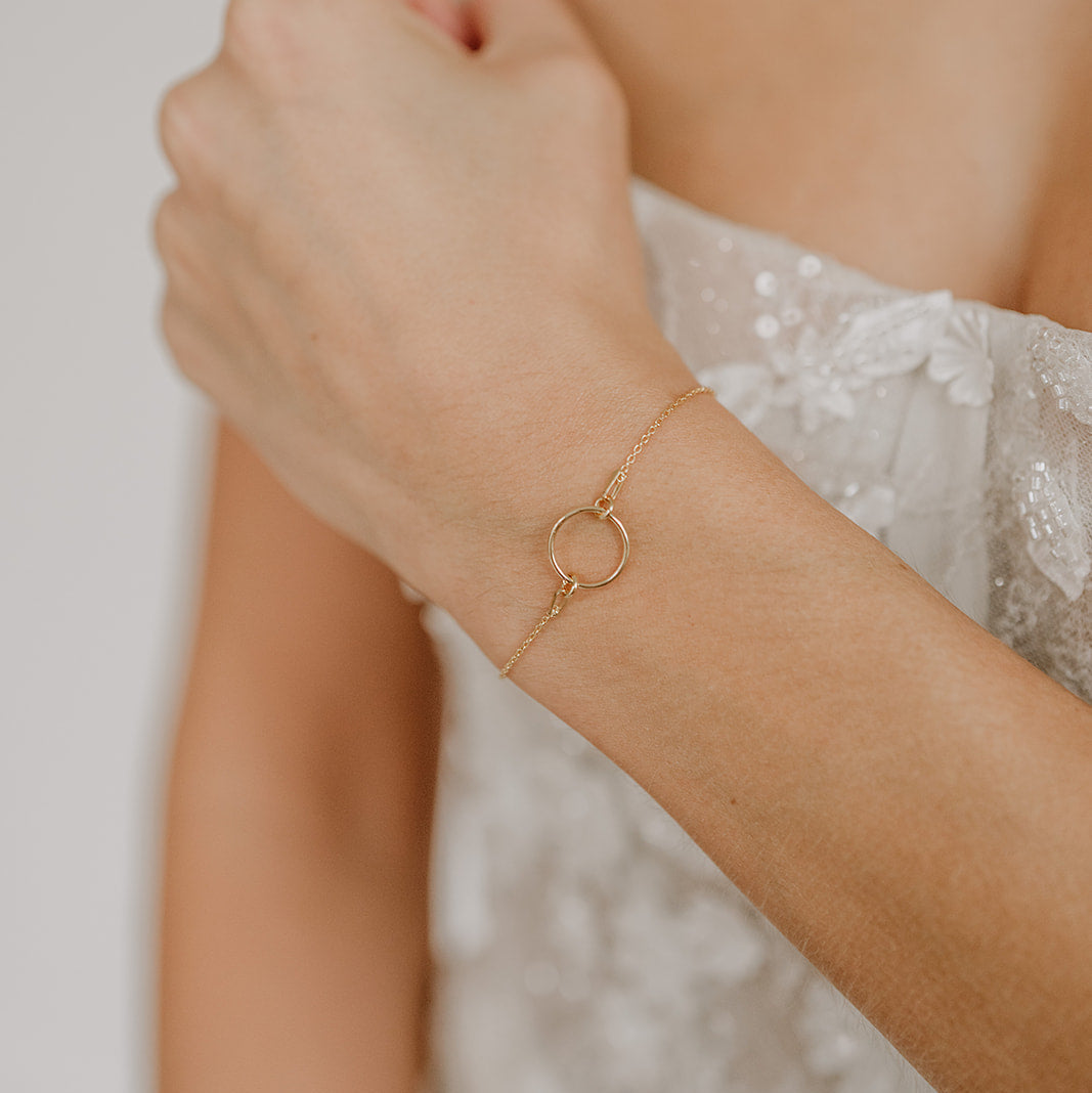 Perlenbräute Armbänder Toni Armband Gold 16-19cm 925 Silber