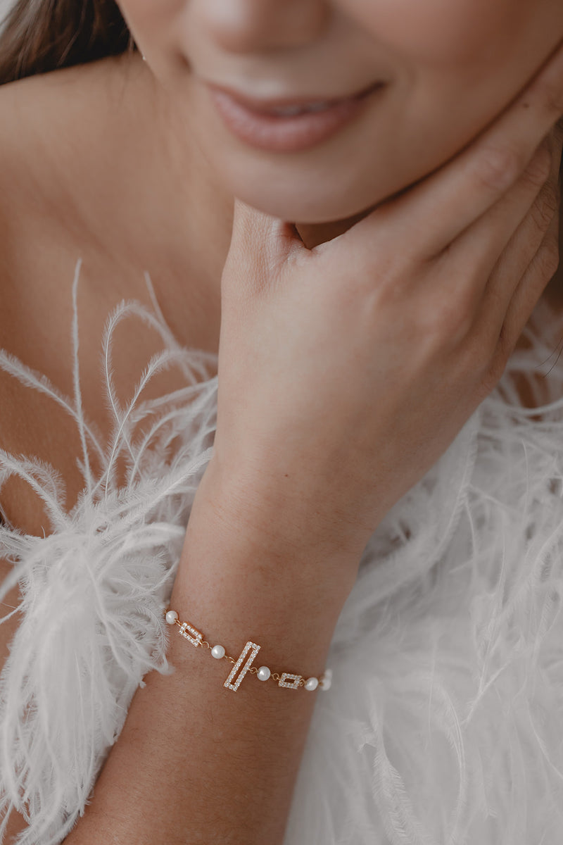 Juvelan Picturesque Armband mit Perlen und Kristall