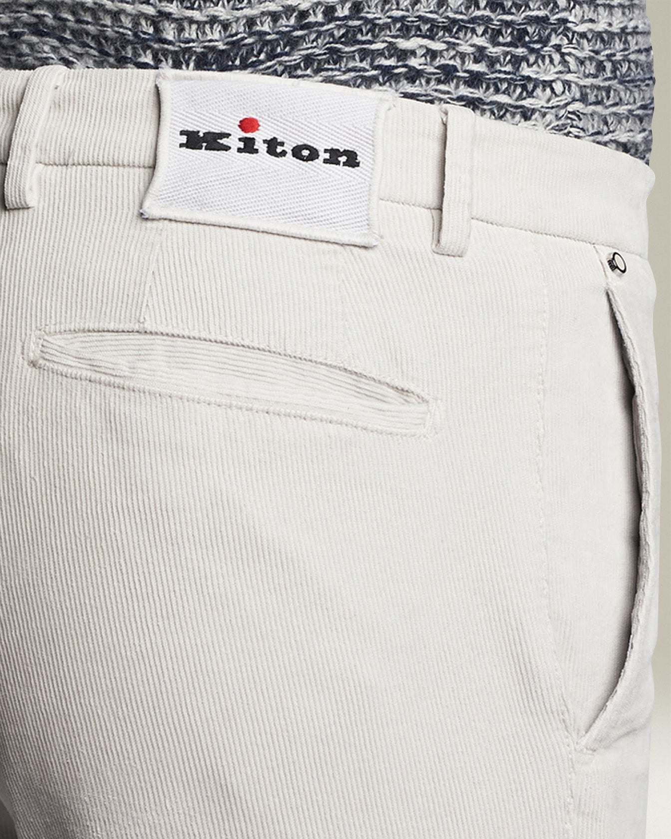 Kiton Trousers Baumwollhose Eis Slim Stretch