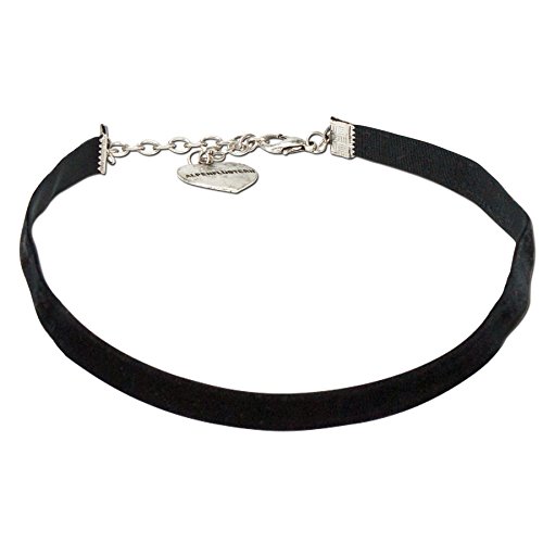 Alpenflüstern DAHEIM DHK076 Samt-Kropfband Schwarz 1cm