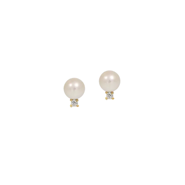 Juvelan Madeline Perlenohrstecker Silber Kristall 0,7 cm