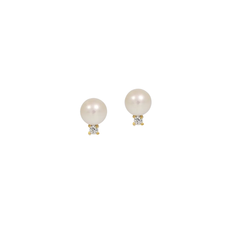 Juvelan Madeline Perlenohrstecker Silber Kristall 0,7 cm