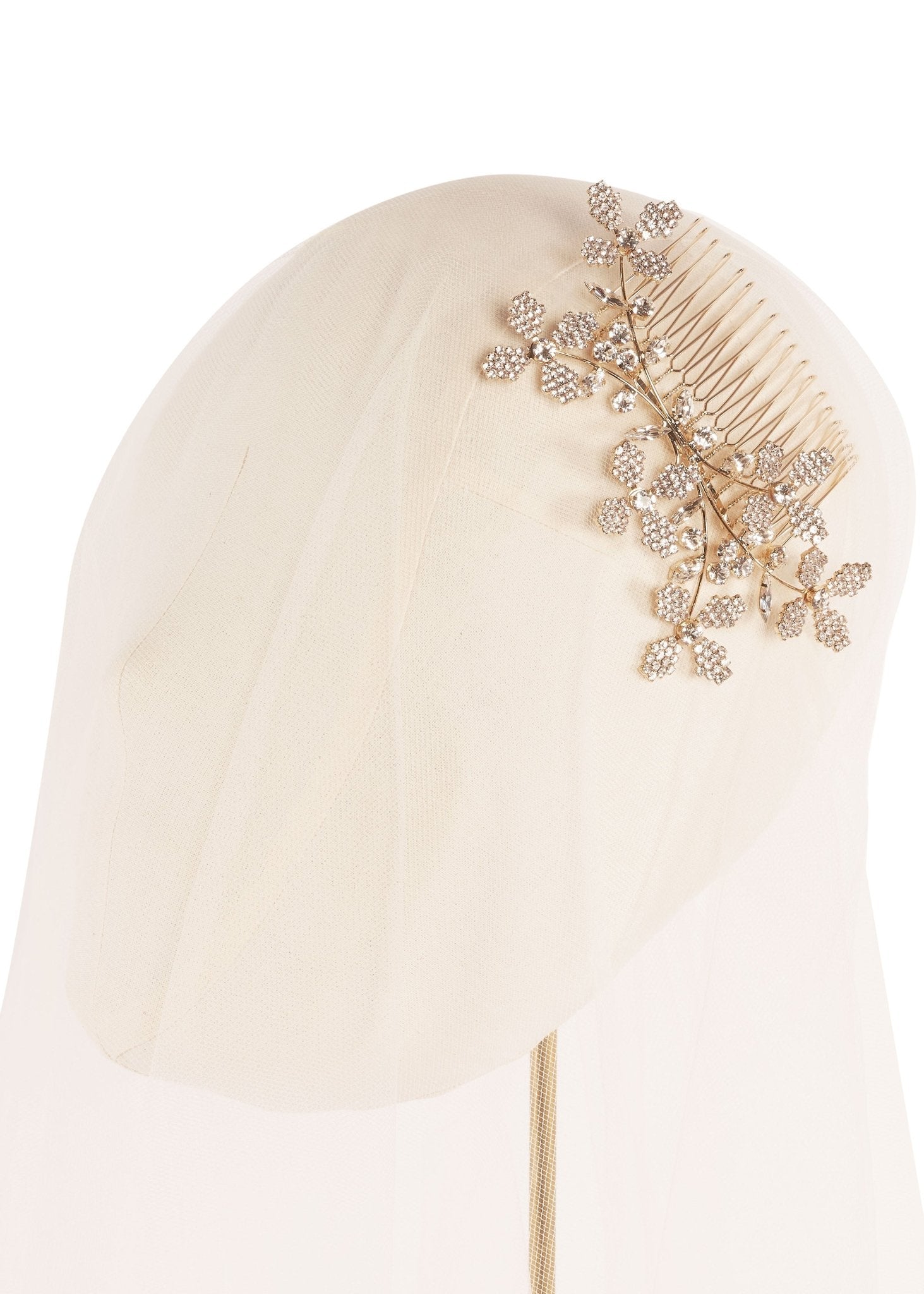 Elizabeth Bower Budding Cascade Comb Haarkamm Gold Kristall