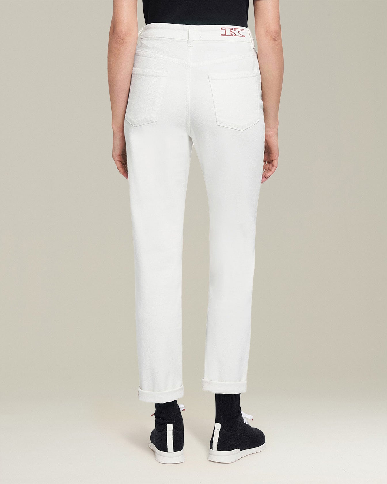 Kiton Trousers Jeans Weiß Slim 5-Pocket Baumwolle