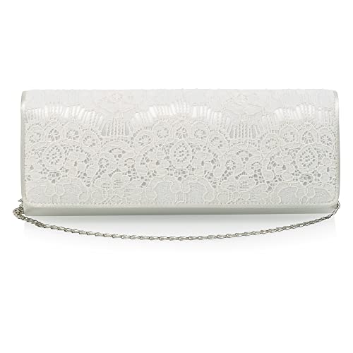 Rainbow Club Edita Brauttasche Ivory Satin Spitze