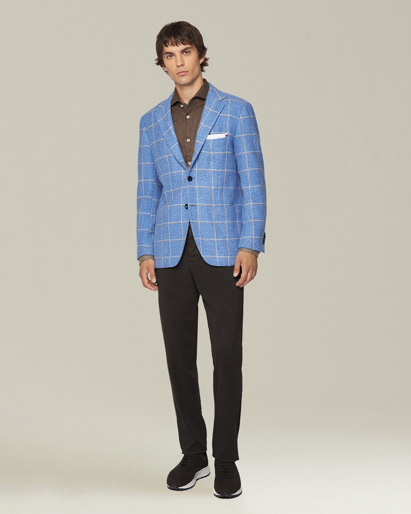 Kiton Shirts Monochrome Flannel Hemd Baumwolle Uni