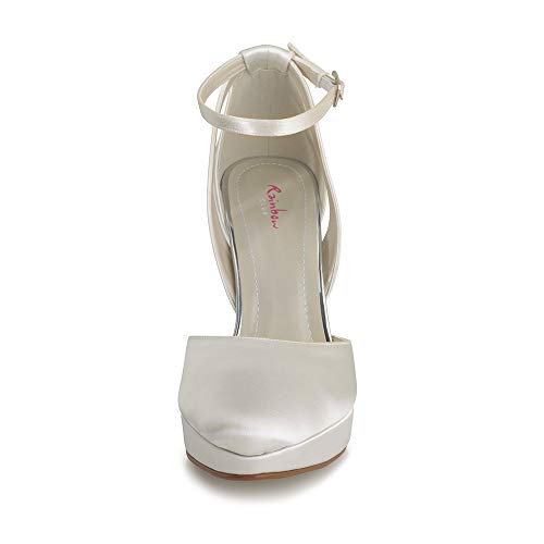 Rainbow Club Salma High Heels Ivory Satin Gr.40