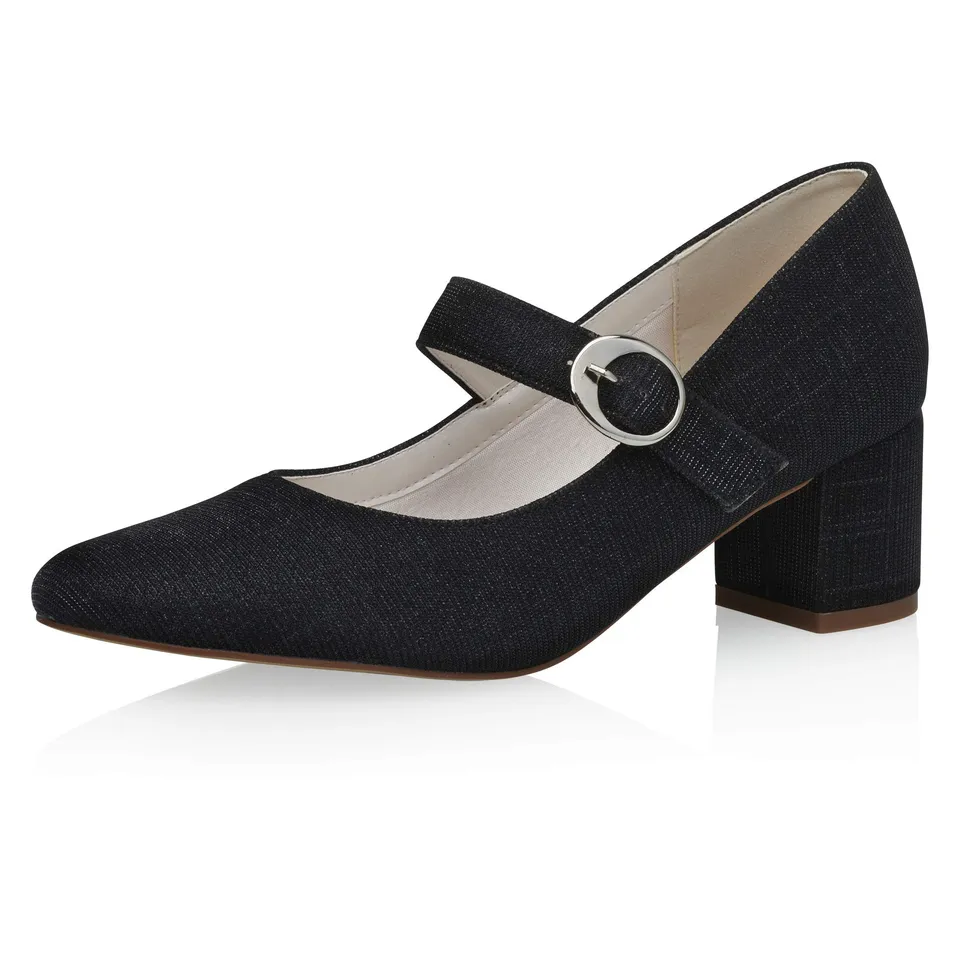 Rainbow Club Luxe Collection Annemarie Pumps Black Metallic Block