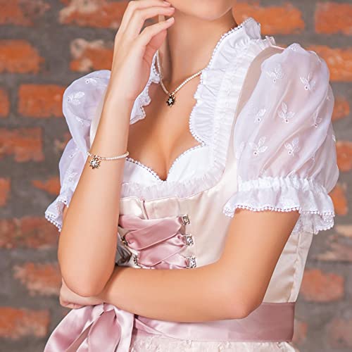 Alpenflüstern DAHEIM DAB050 Perlenarmband Damen Edelweiß Creme-weiß