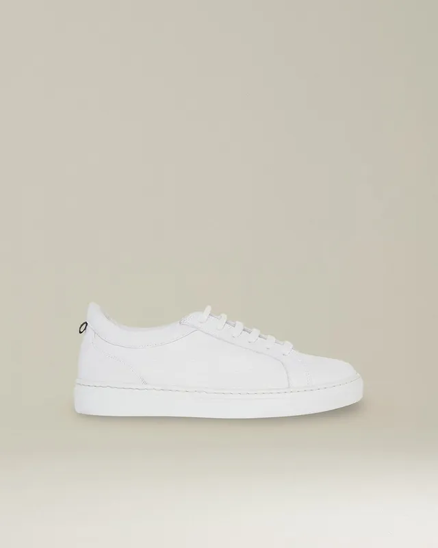 Kiton Shoes Sneakers Deerskin Sneaker Weiß Hirschleder