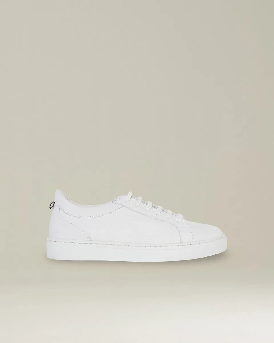 Kiton Shoes Sneakers Deerskin Sneaker Weiß Hirschleder