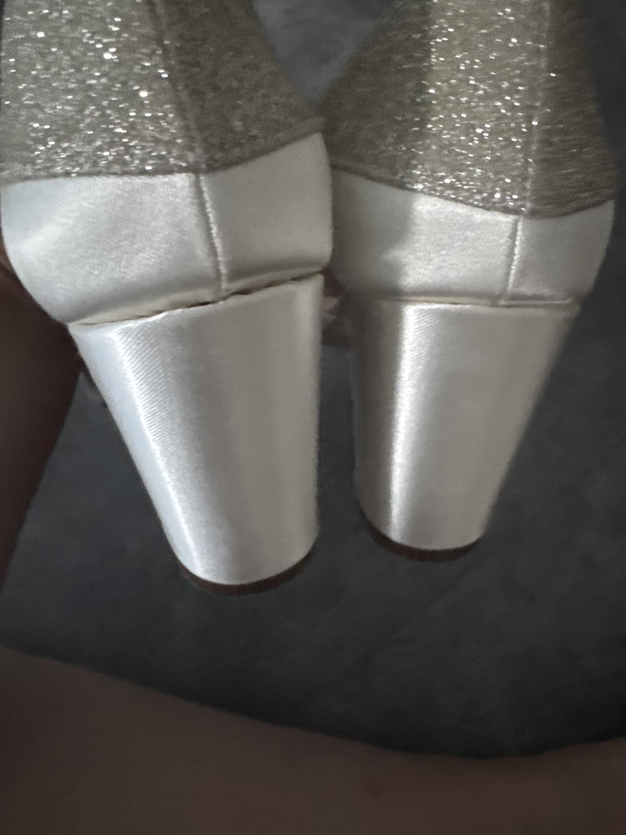 Rainbow Club Kimber Ivory Satin Brautschuhe 41 Glitter