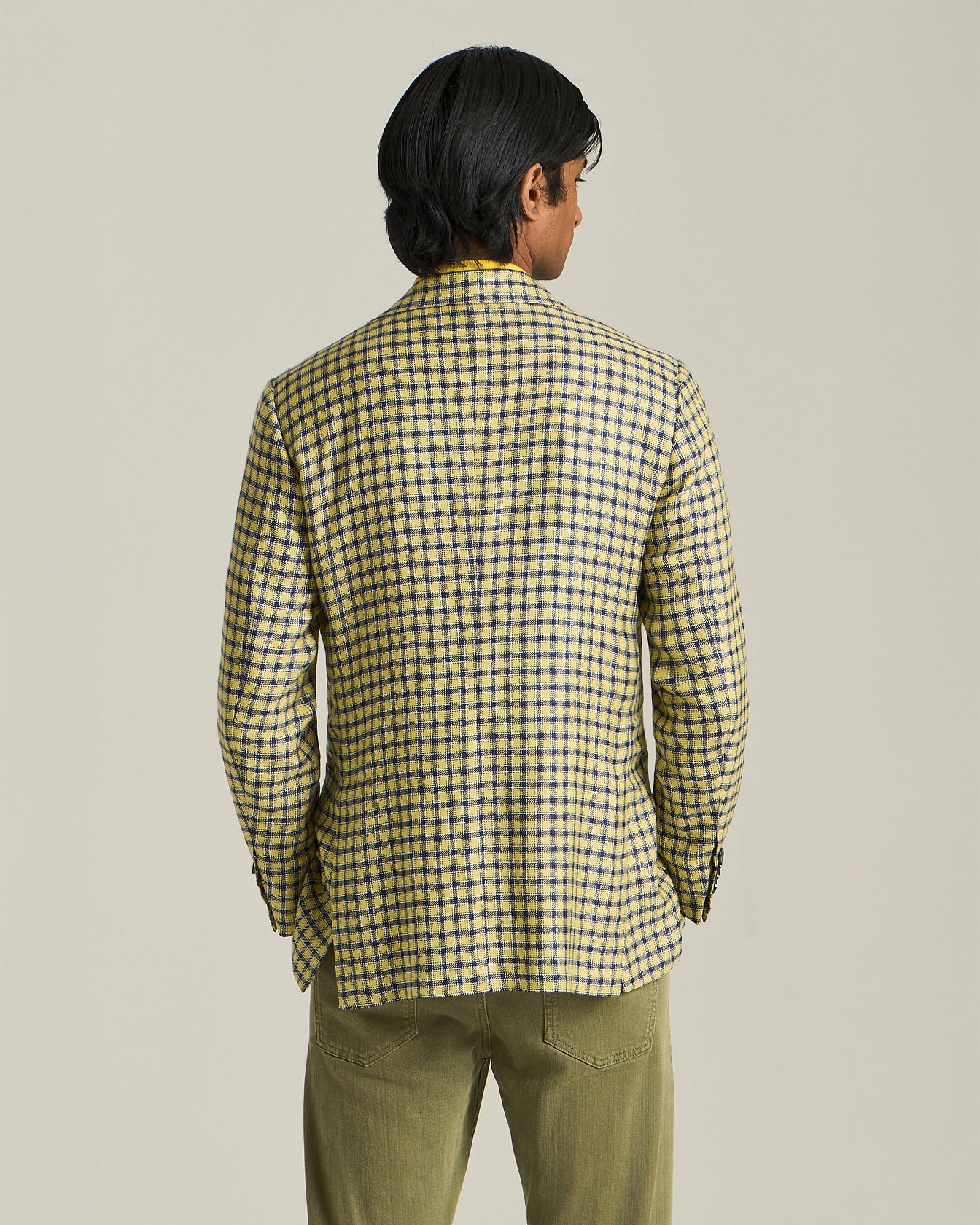 Kiton Blazer Sakko Herren Kaschmir Seide Gr.52 kariert