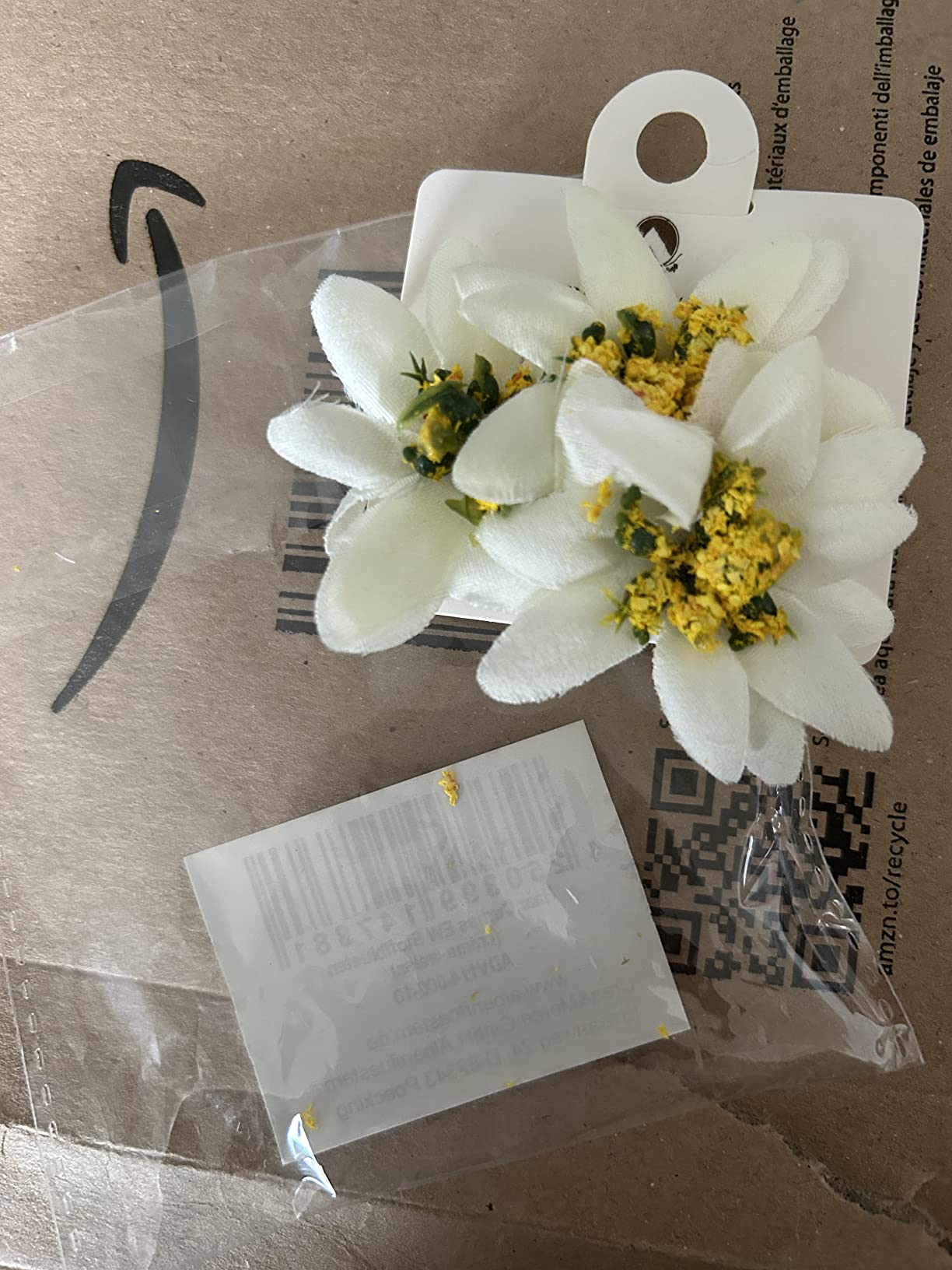 Alpenflüstern DAHEIM Haar-Curlies Edelweiss creme-weiß 3er