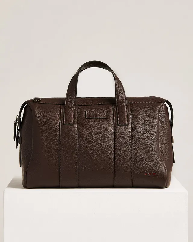 Kiton Travel Bag Reisetasche Hirschleder Dunkelbraun