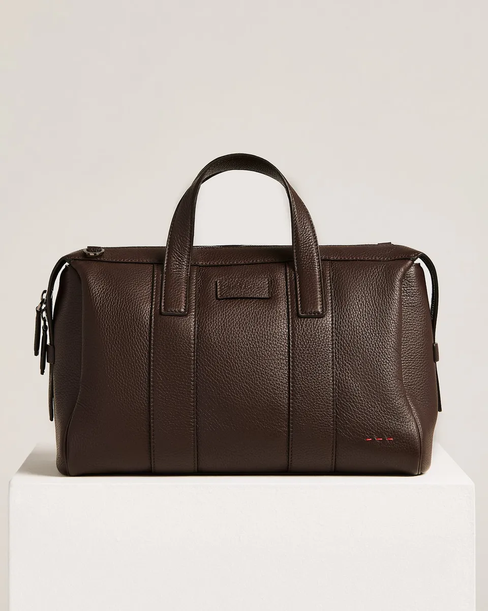 Kiton Travel Bag Reisetasche Hirschleder Dunkelbraun
