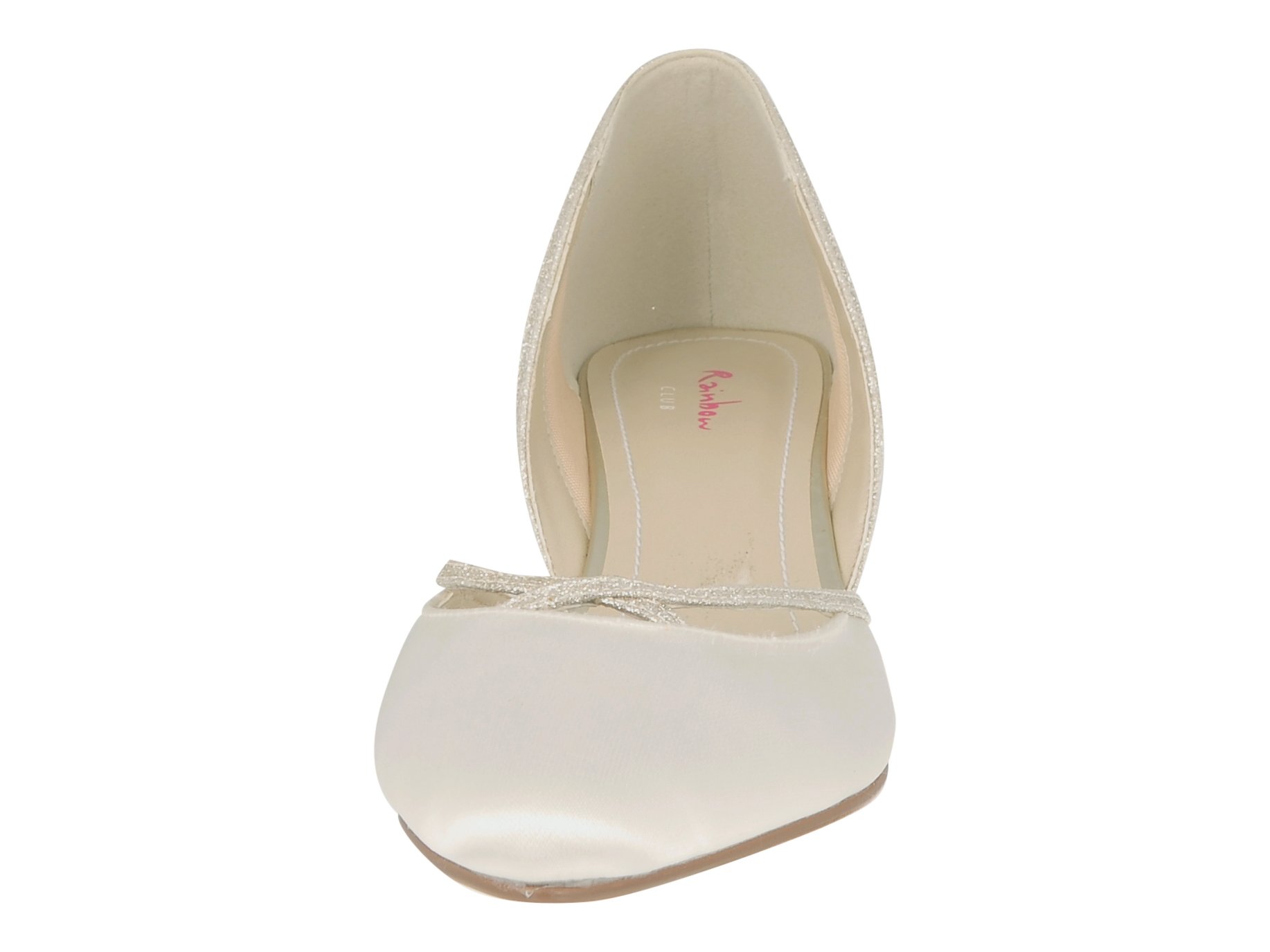 Rainbow Club Essentials Teddie Pumps Ivory Satin 6,5cm Absatz