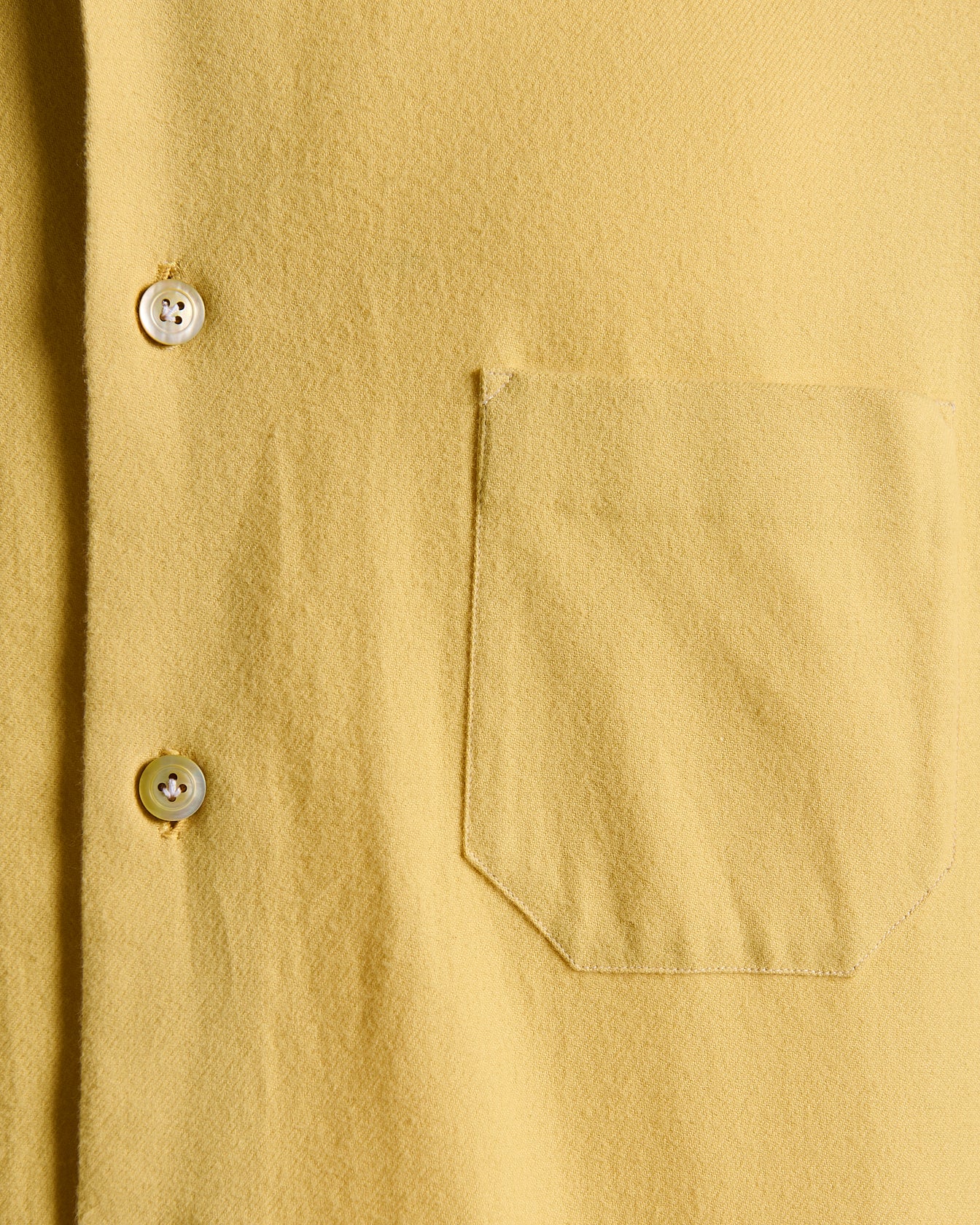 Kiton Shirts Ciro Hemd Gelb Baumwolle Patchtaschen