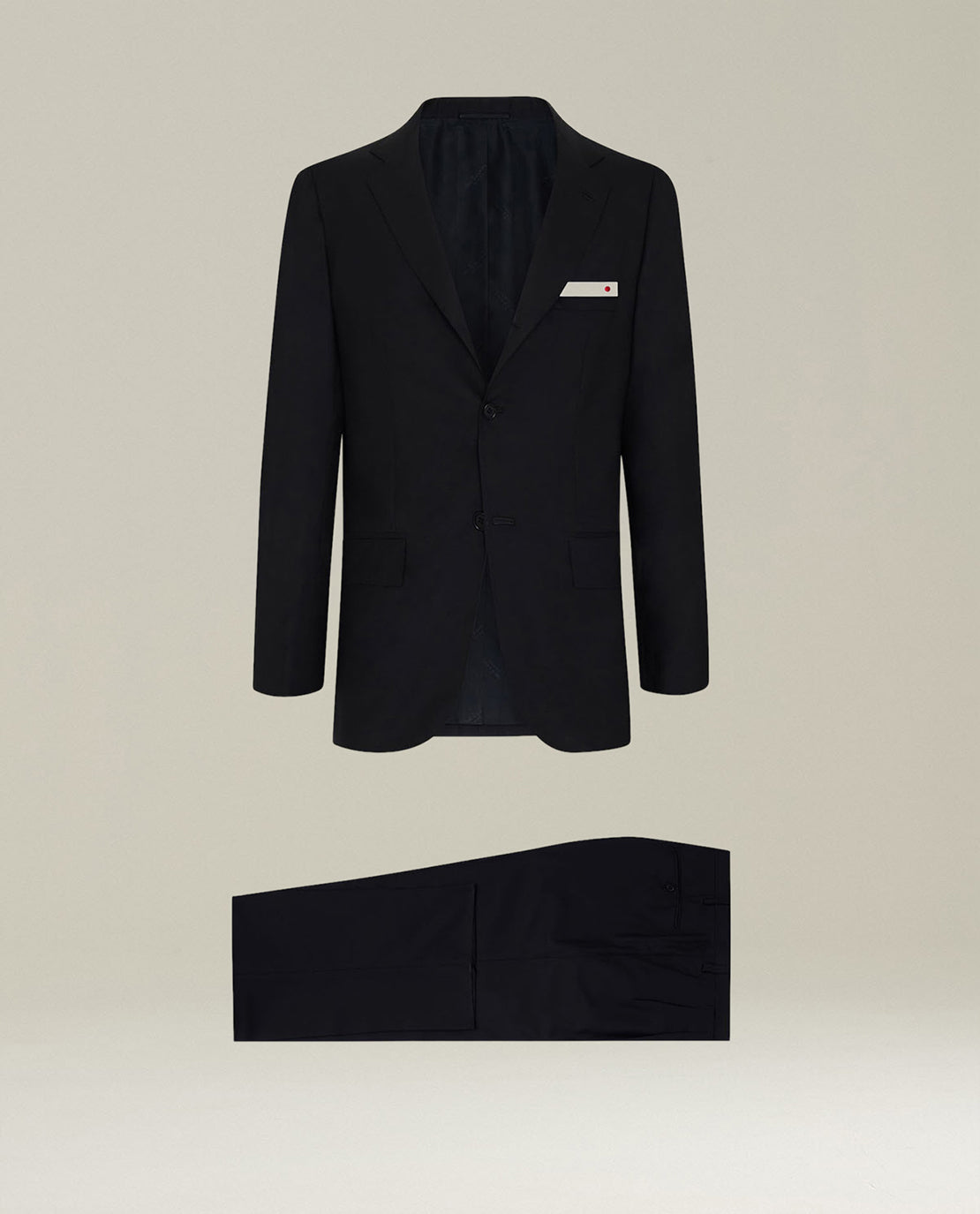Kiton Suits 14-Micron Wolle Anzug Schwarz 50 Formal