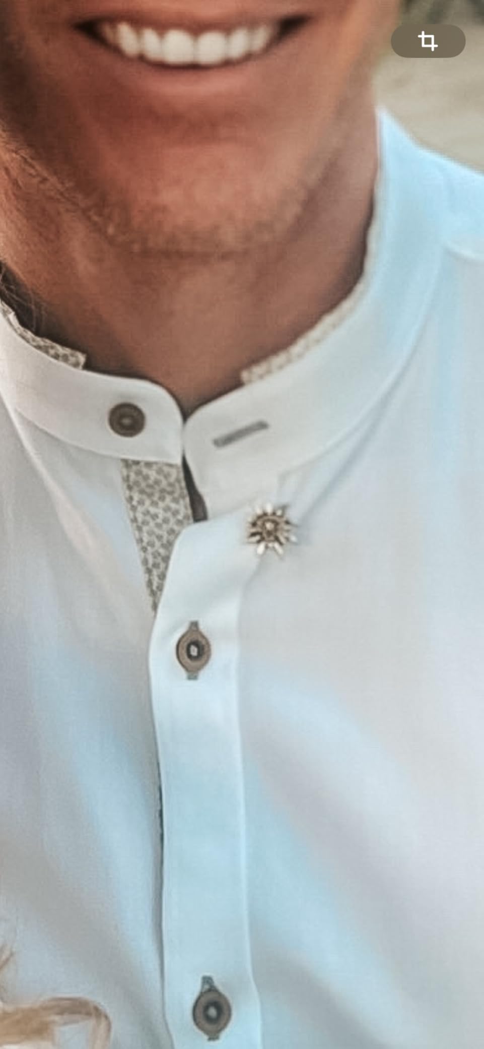 Alpenflüstern DAHEIM Edelweiß Ansteck-Pins 3er-Set Bicolor