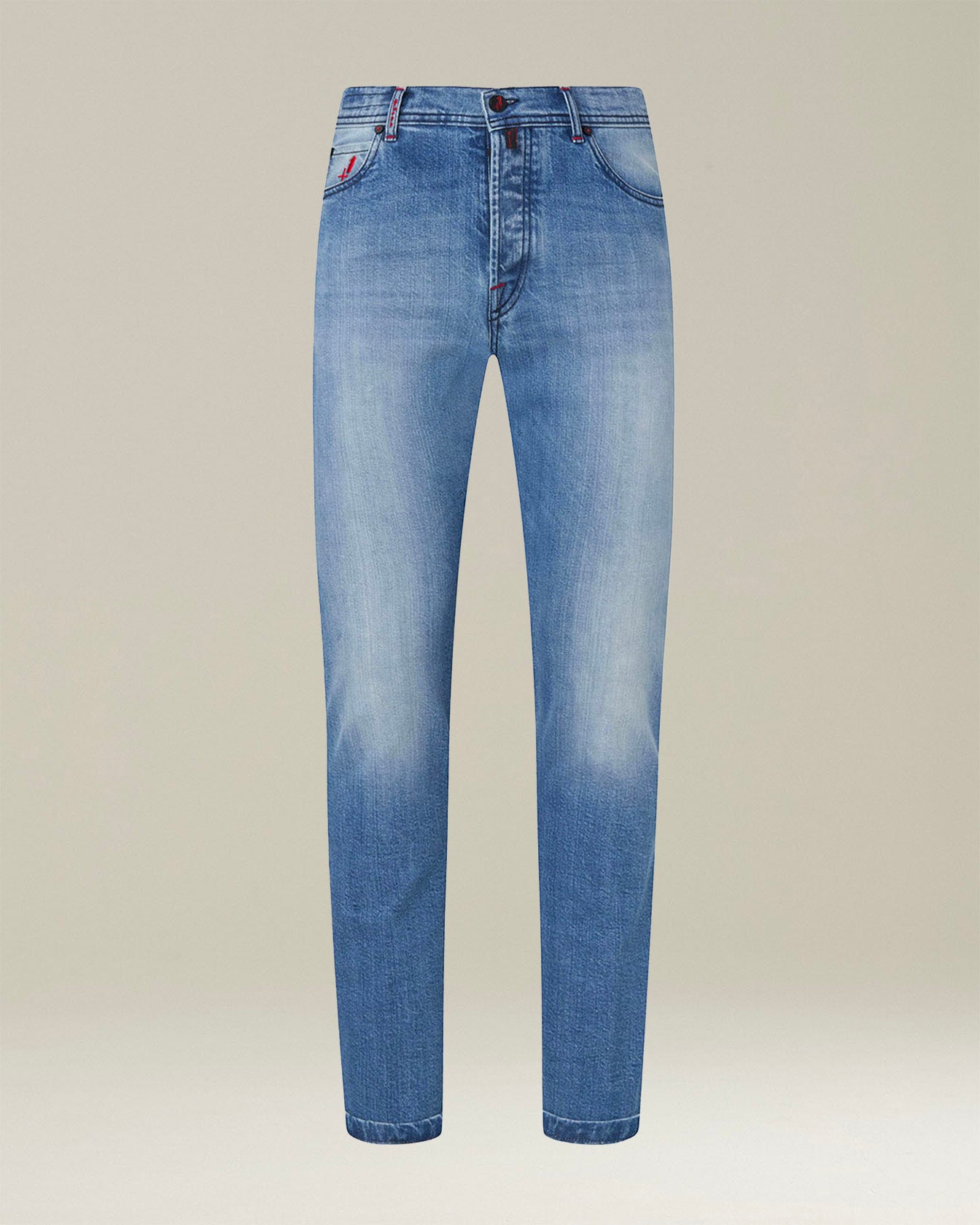Kiton Trousers Jeans Slim Fit Kurabo Denim Hellblau