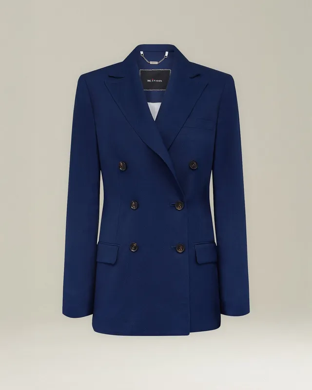 Kiton Viskose Blazer Zweireiher Gr.48