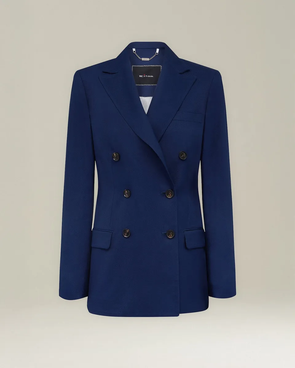 Kiton Viskose Blazer Zweireiher Gr.48
