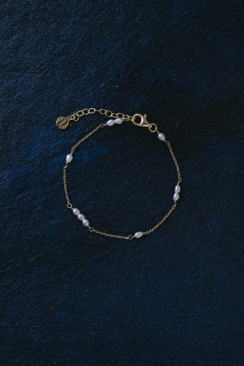 Juvelan Celine Perlenarmband Braut Süßwasserperlen Silber