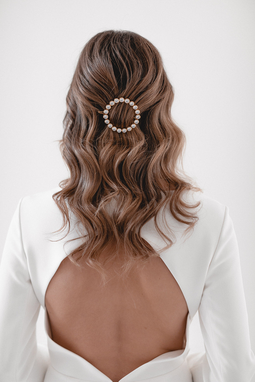 Juvelan Infinity Haarclip mit Kristallen Silber 6,5 cm
