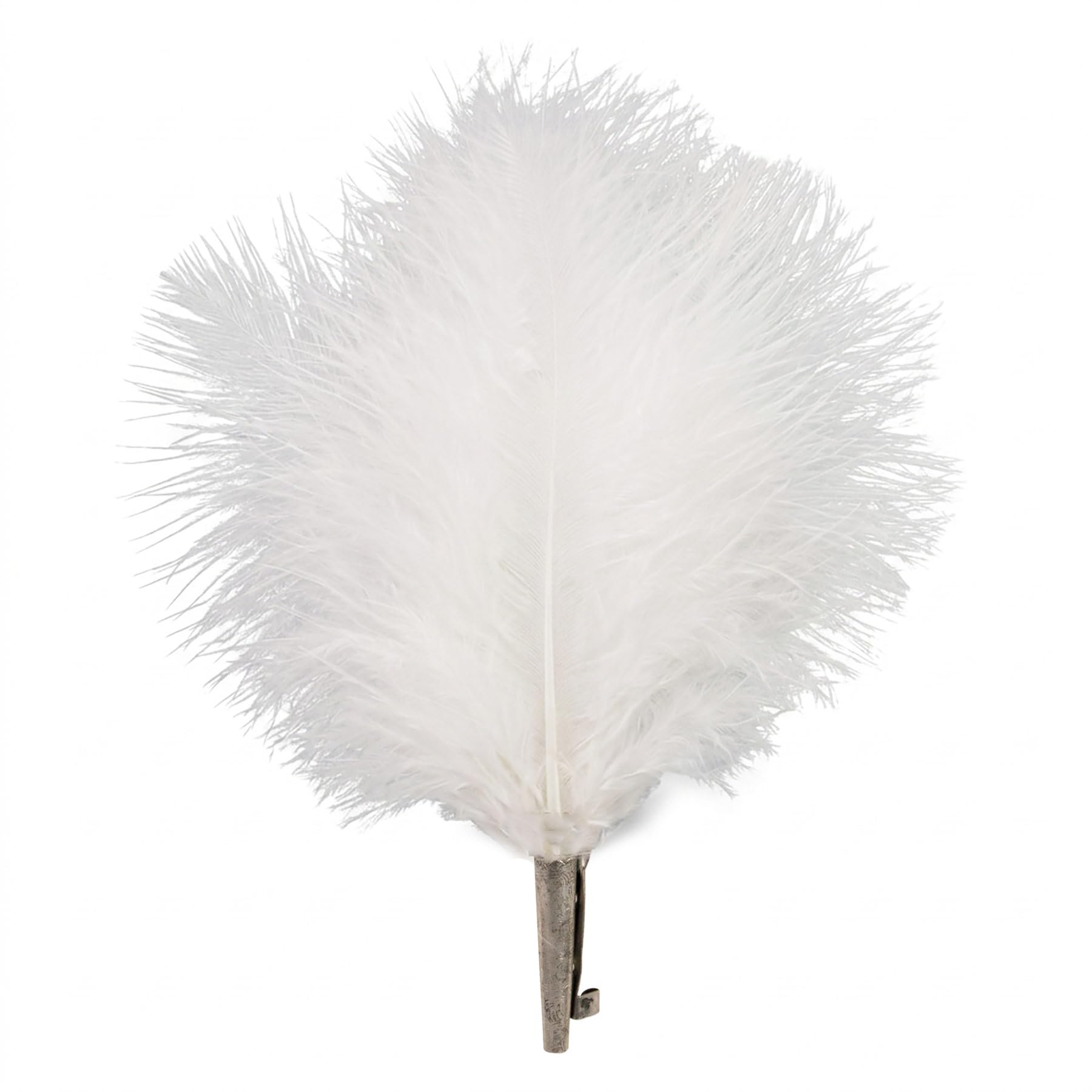 Alpenflüstern DAHEIM API18800010 Flaumfeder-Brosche weiß 14 cm