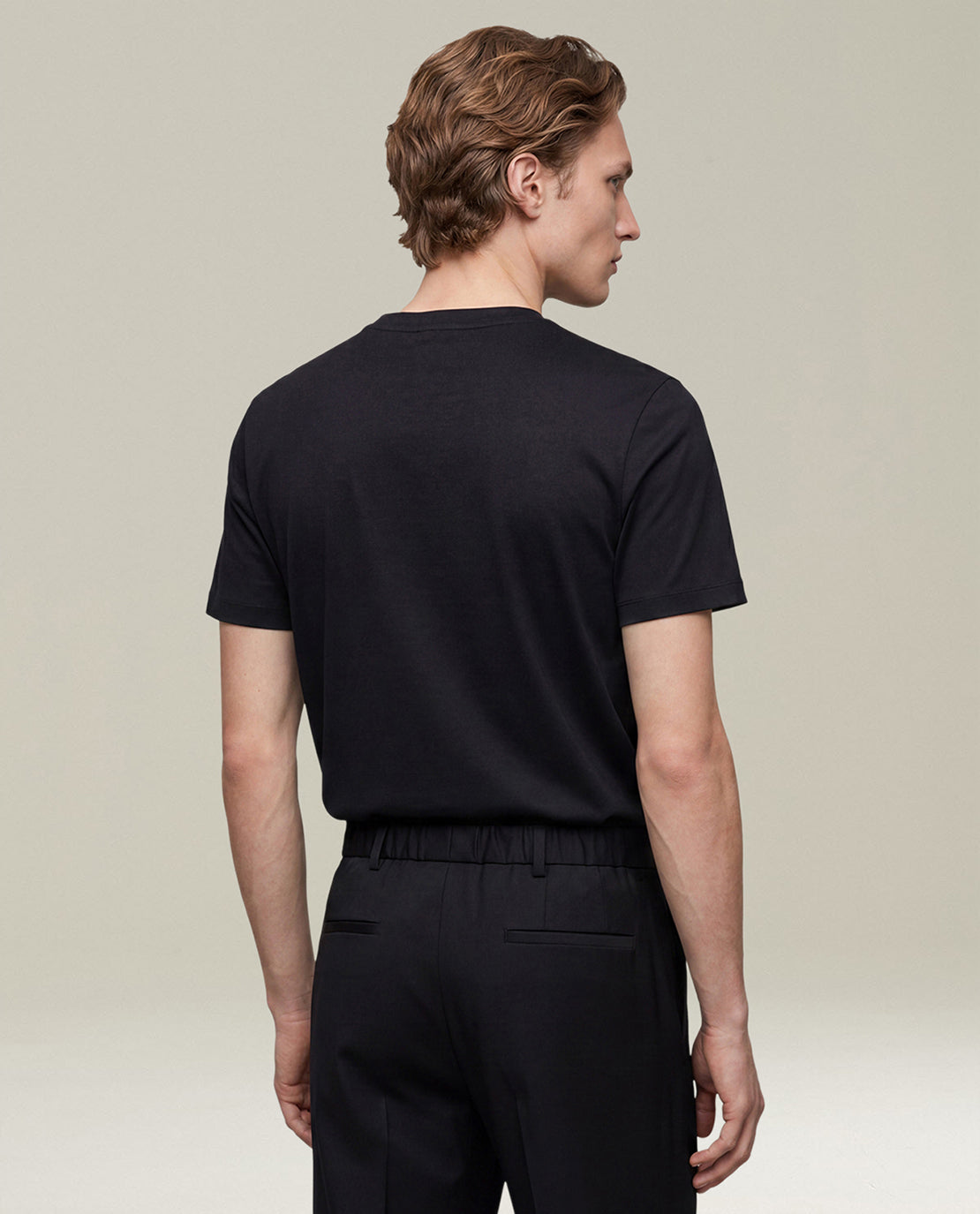 Kiton Black Cotton Crew-Neck T-Shirt Schwarz L
