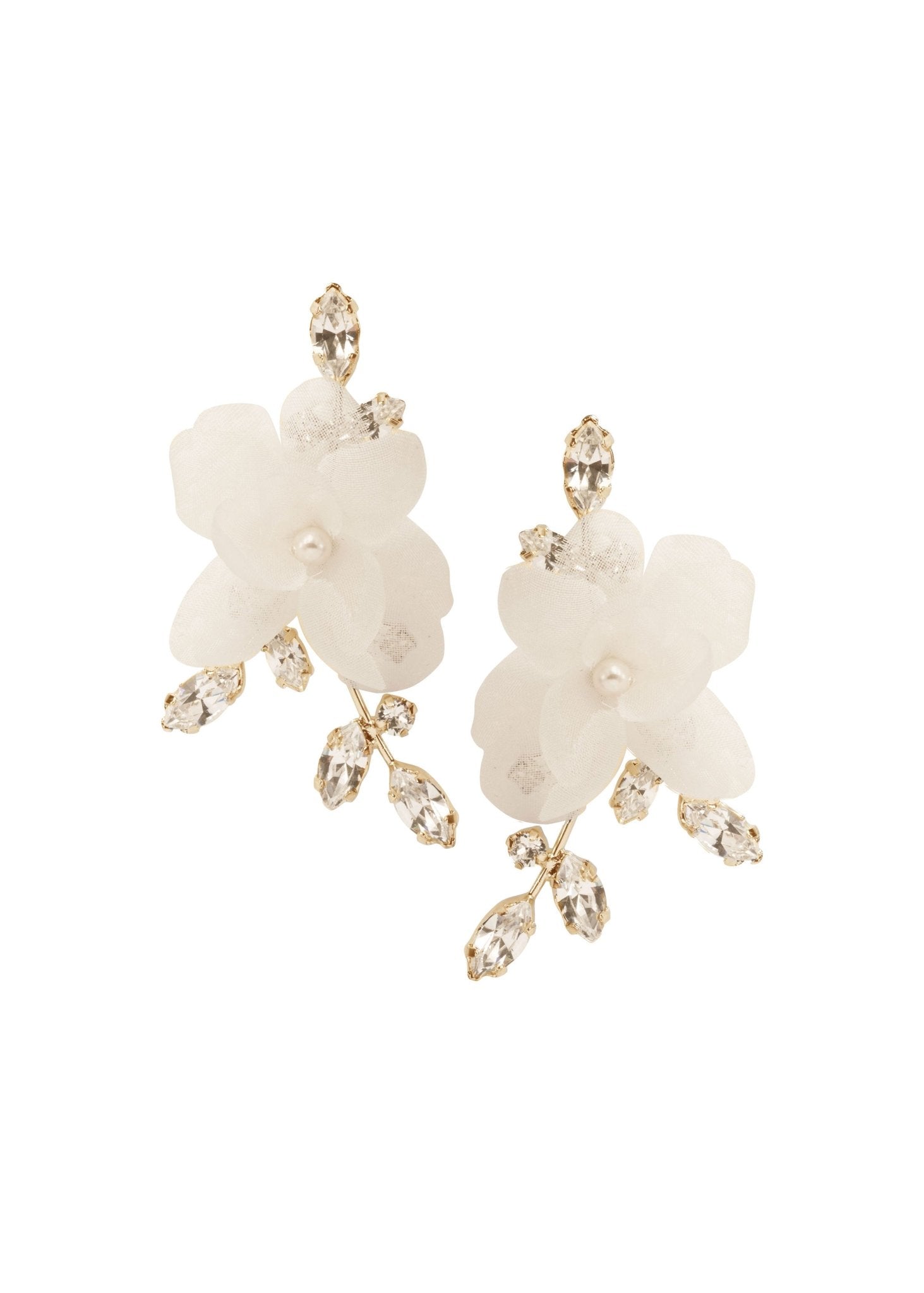 Elizabeth Bower Crystalla Flutter Ohrstecker Rhodium