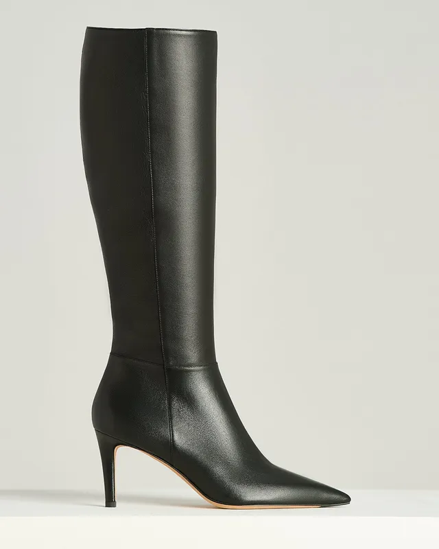 Kiton Shoes Black Lambskin Stiefel Lammleder Gr.38