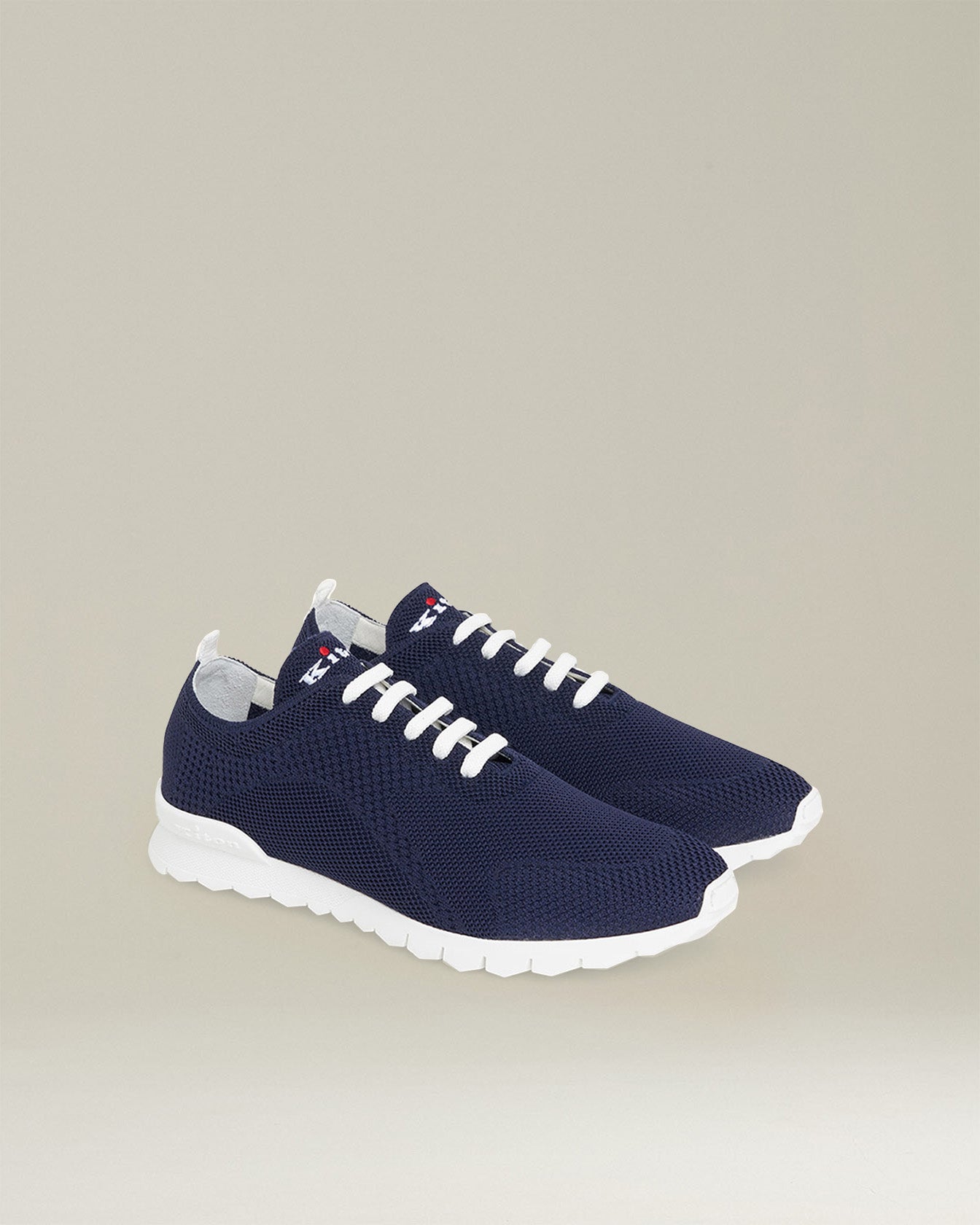 Kiton Shoes Fits Sneaker Navy Stretch-Knit 43
