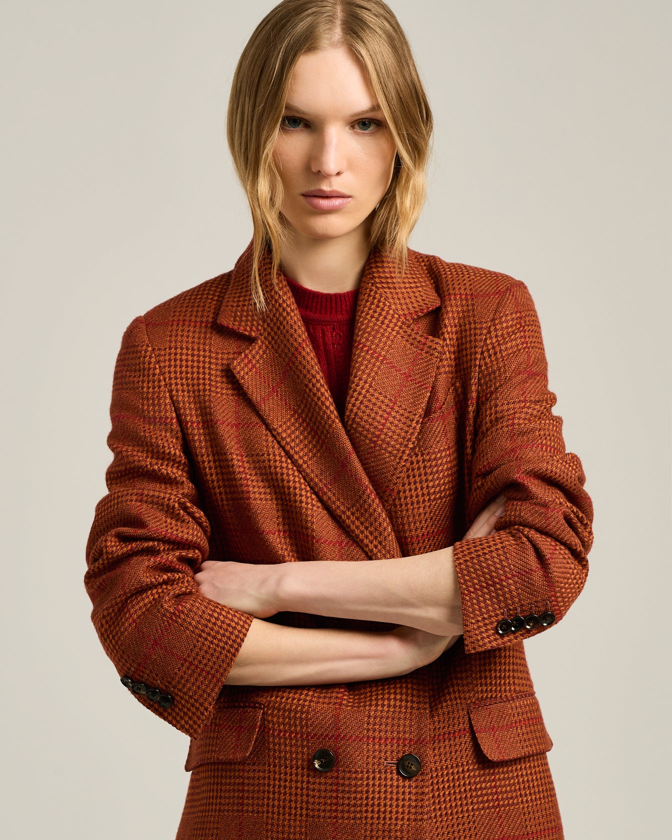 Kiton Jackets Terracotta Blazer Seide Kaschmir