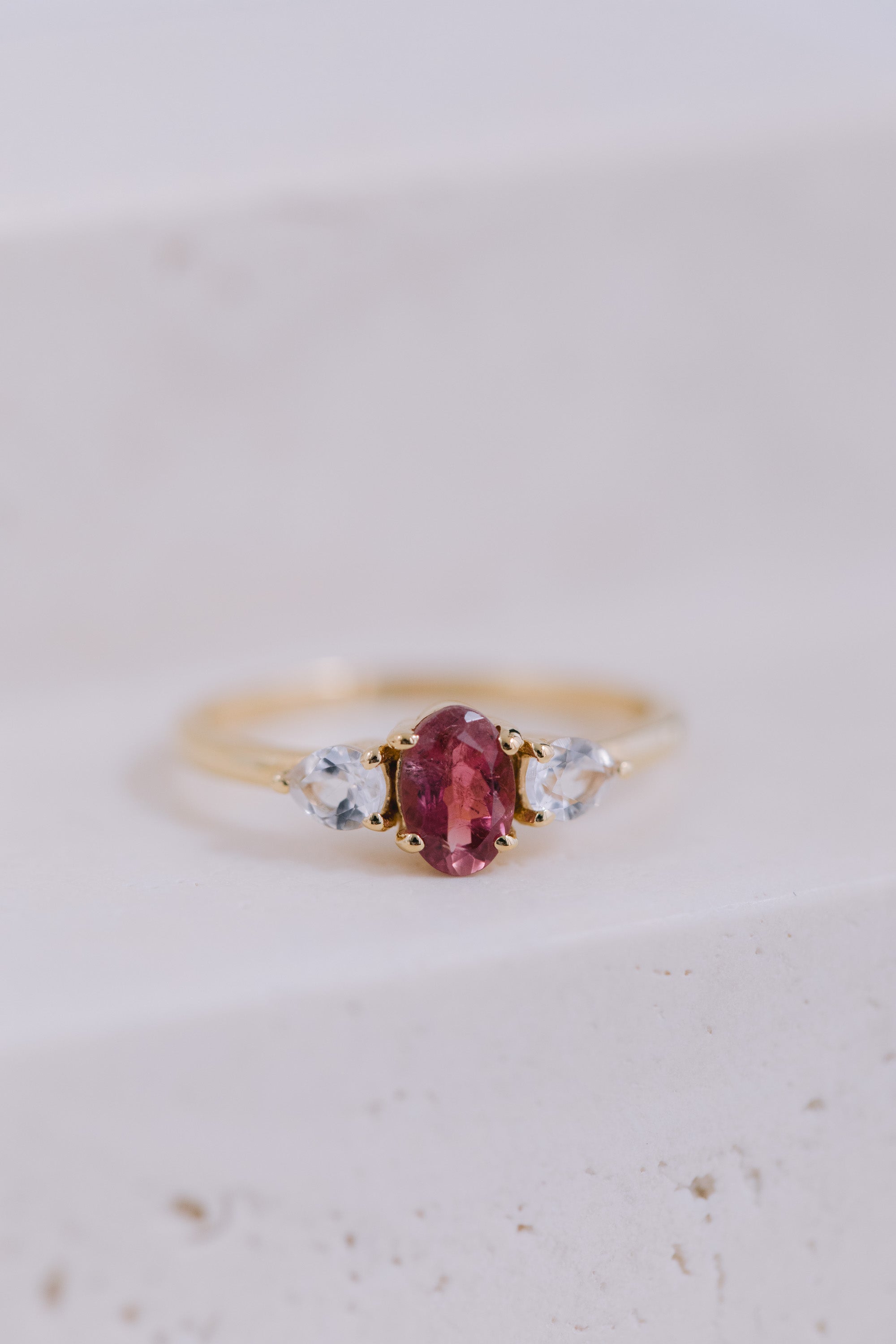 Juvelan Paris Ring Silber Pinker Turmalin Gr. 54 Topas