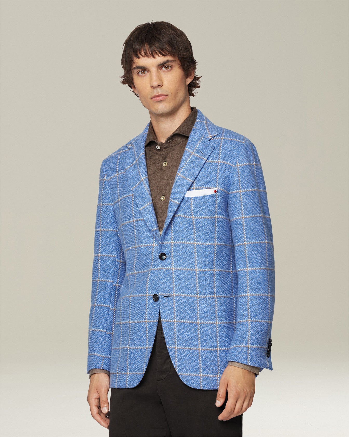 Kiton Kaschmir Blazer kariert einreihig Herren