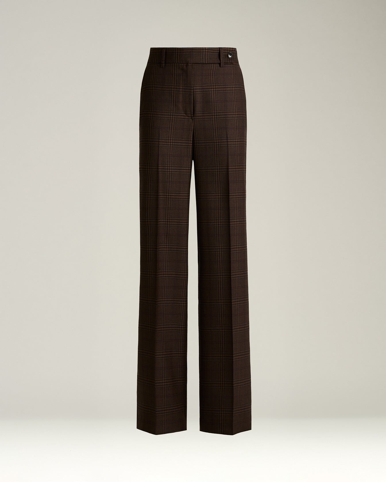 Kiton Palazzohose Kaschmir Braun 40 Glencheck