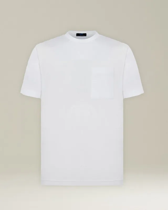 Kiton Polo T-Shirt Jersey Tasche Rundhals Freizeit