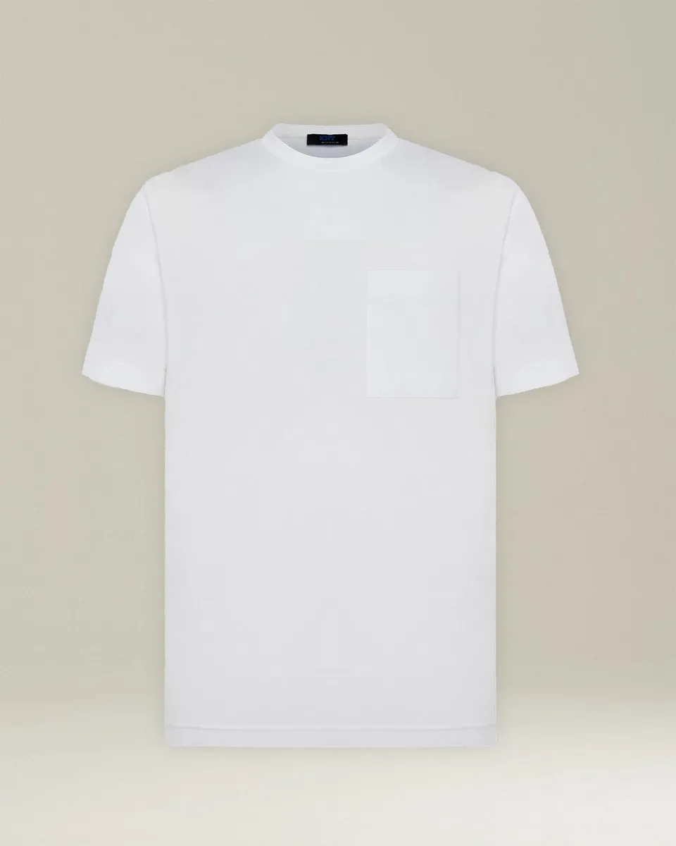 Kiton Polo T-Shirt Jersey Tasche Rundhals Freizeit