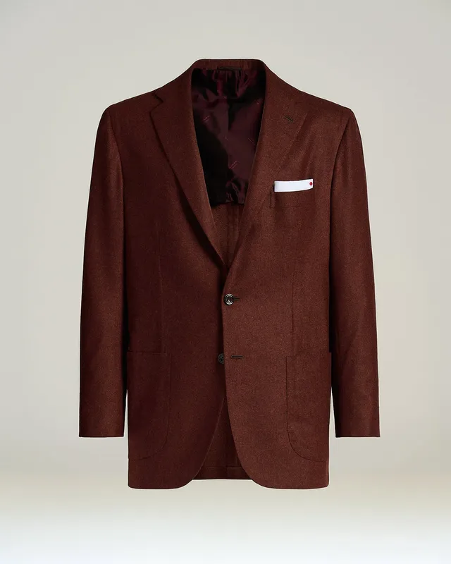 Kiton Jacke Kaschmir Sakko Bordeaux Einreihig 46-58