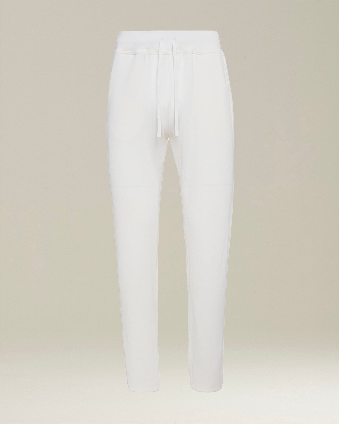 Kiton Jogging Cashmere Hose weiß elastischer Bund