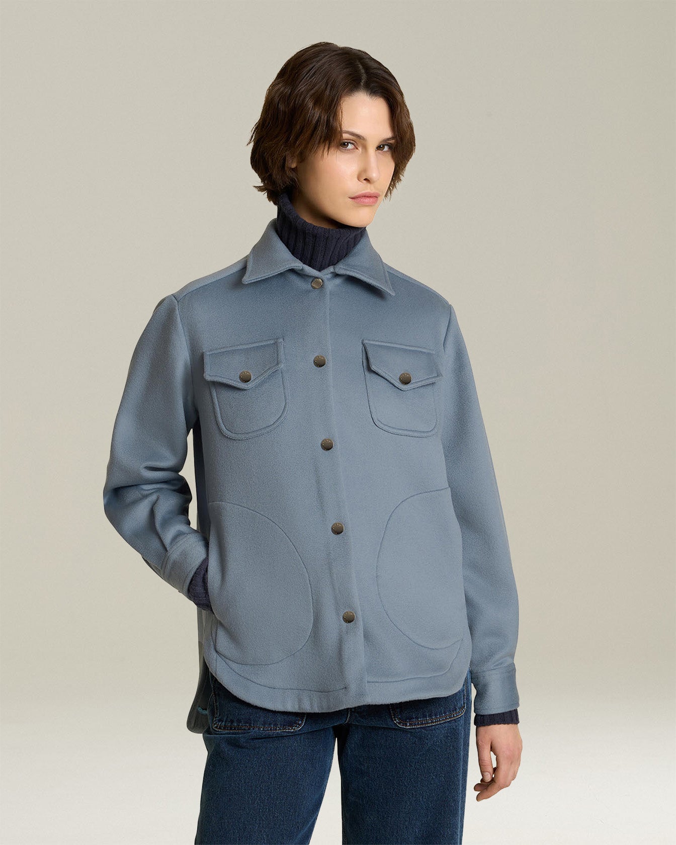 Kiton Overshirt Hemdjacke Herren Pile Kaschmir uni
