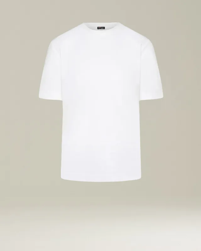 Kiton Shirts Camicia T-Shirt Baumwolle Weiß Rundhals