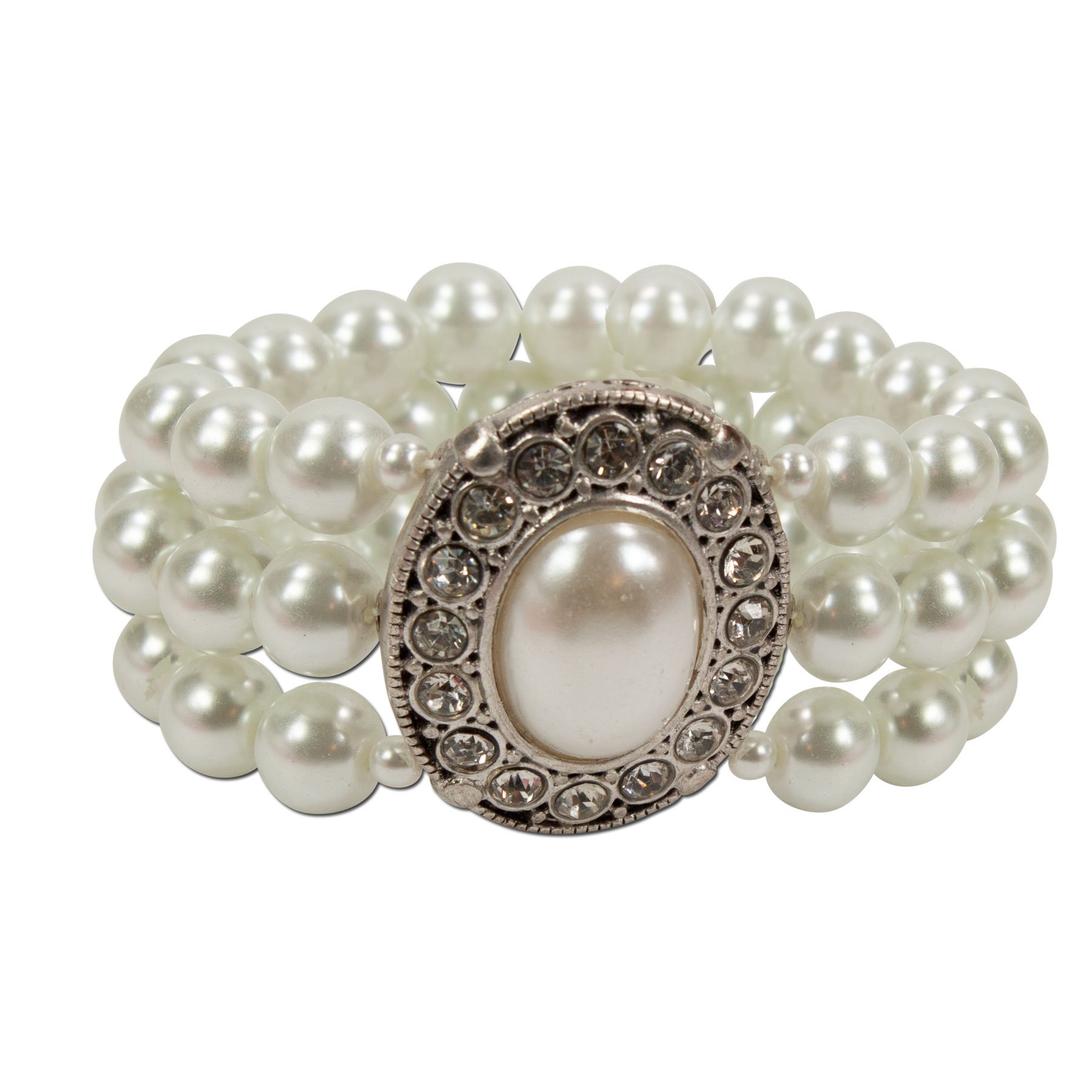 Alpenflüstern Daheim Sissi SET025 Schmuckset creme-weiß Perlen