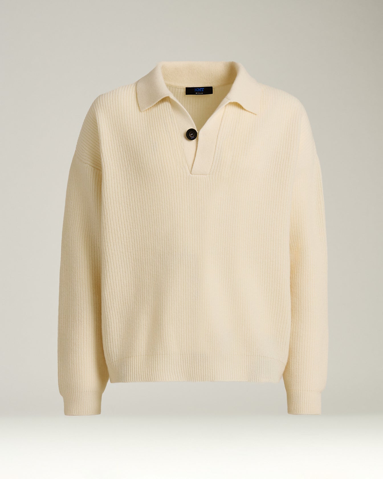Kiton Polo Virgin Wool Polo Schurwolle Ivory